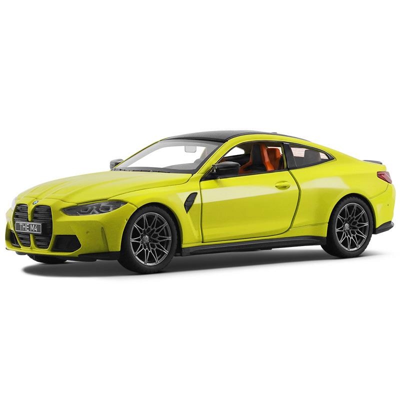1:24 M4 Racing Car Free Wheeling High Light Sport Racing Car Model Toy Diecast Metal Alloy Miniature Replica