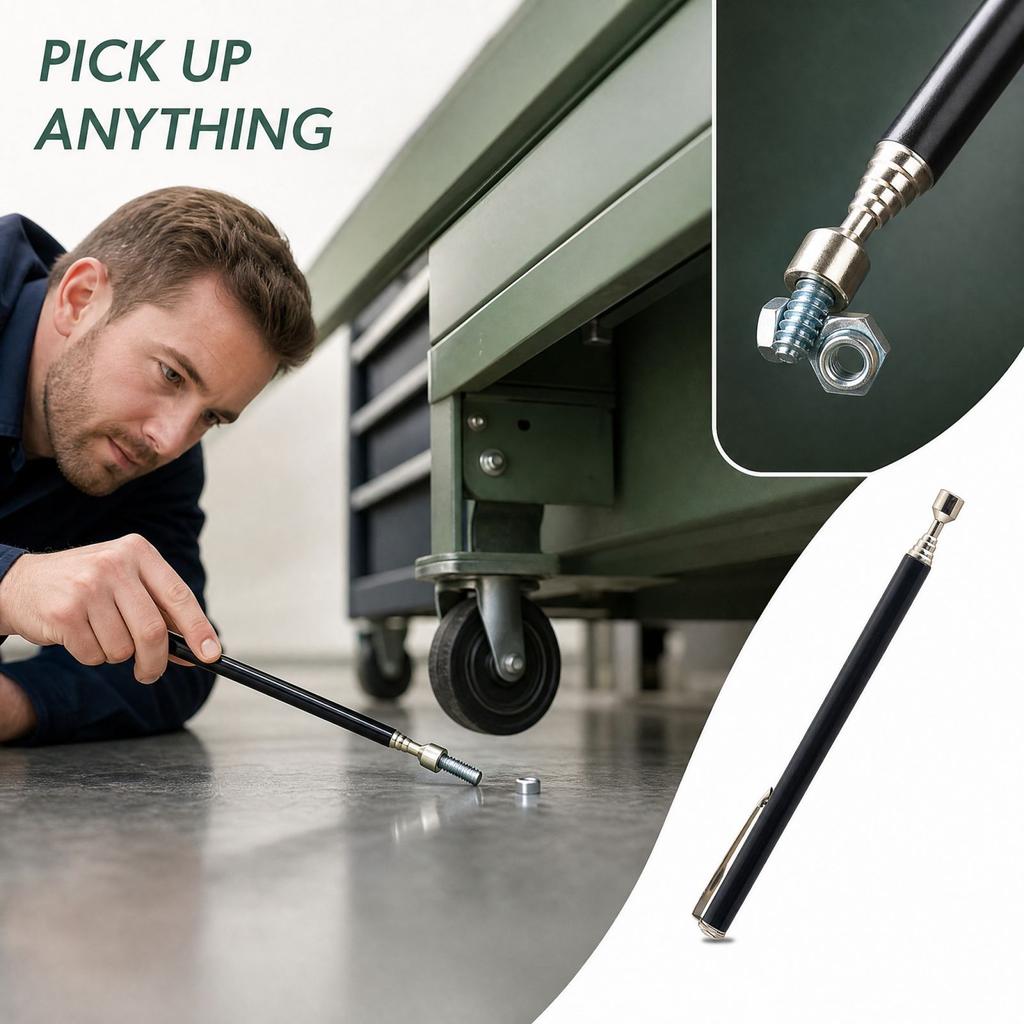 Telescoping Magnetic Pickup Tool with 2 Lb Pull Capacity for Dropped Objects