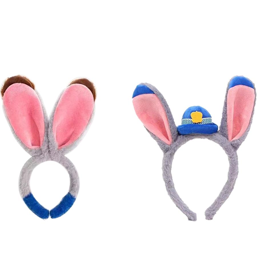 

Cute Judy Police Rabbit Ear Hairband Cartoon Performance Headwear Theme Children Fashion Accessorie Park Po-taking Headband s Kid Friendly