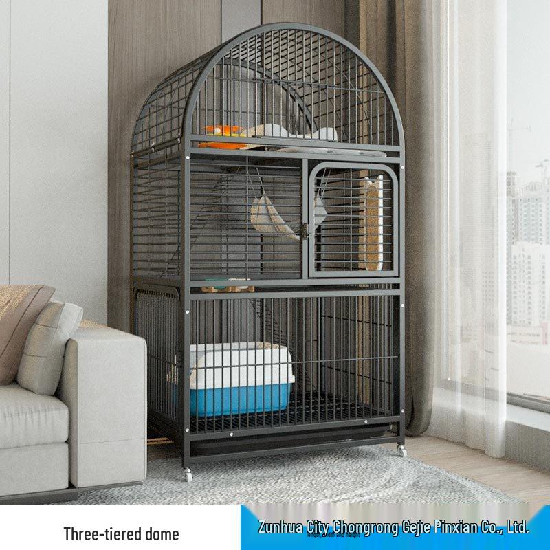 Extra-Large Three-Layer Cat Cage Villa for Household Use