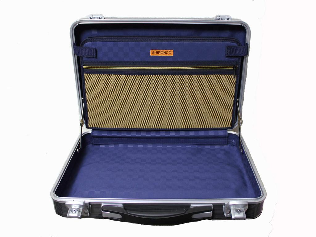 Attache Business B4 Document PC PC For Business Shoulder Belt TSA Aluminum Hairline Black [G-BRONCO] Case, Briefcase, Bag, 45cm, Size, Holder,