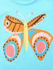 Girls' European Style Butterfly Print Short Sleeve T-shirt - Summer Collection