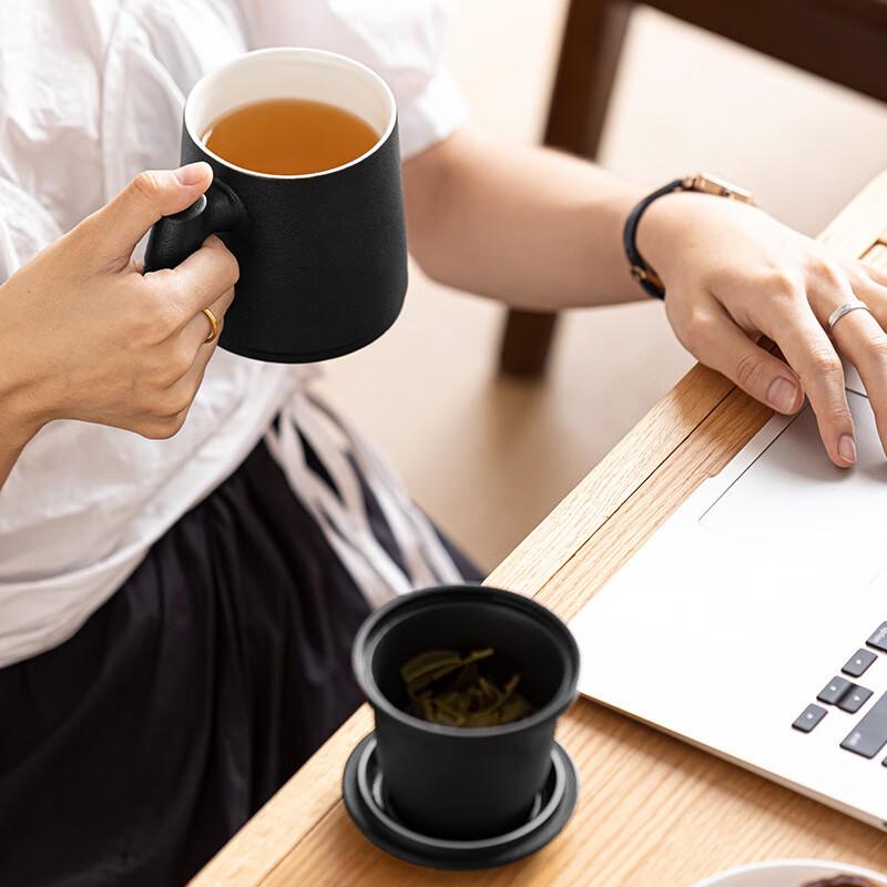 Ceramic Tea Infuser Cup with Lid