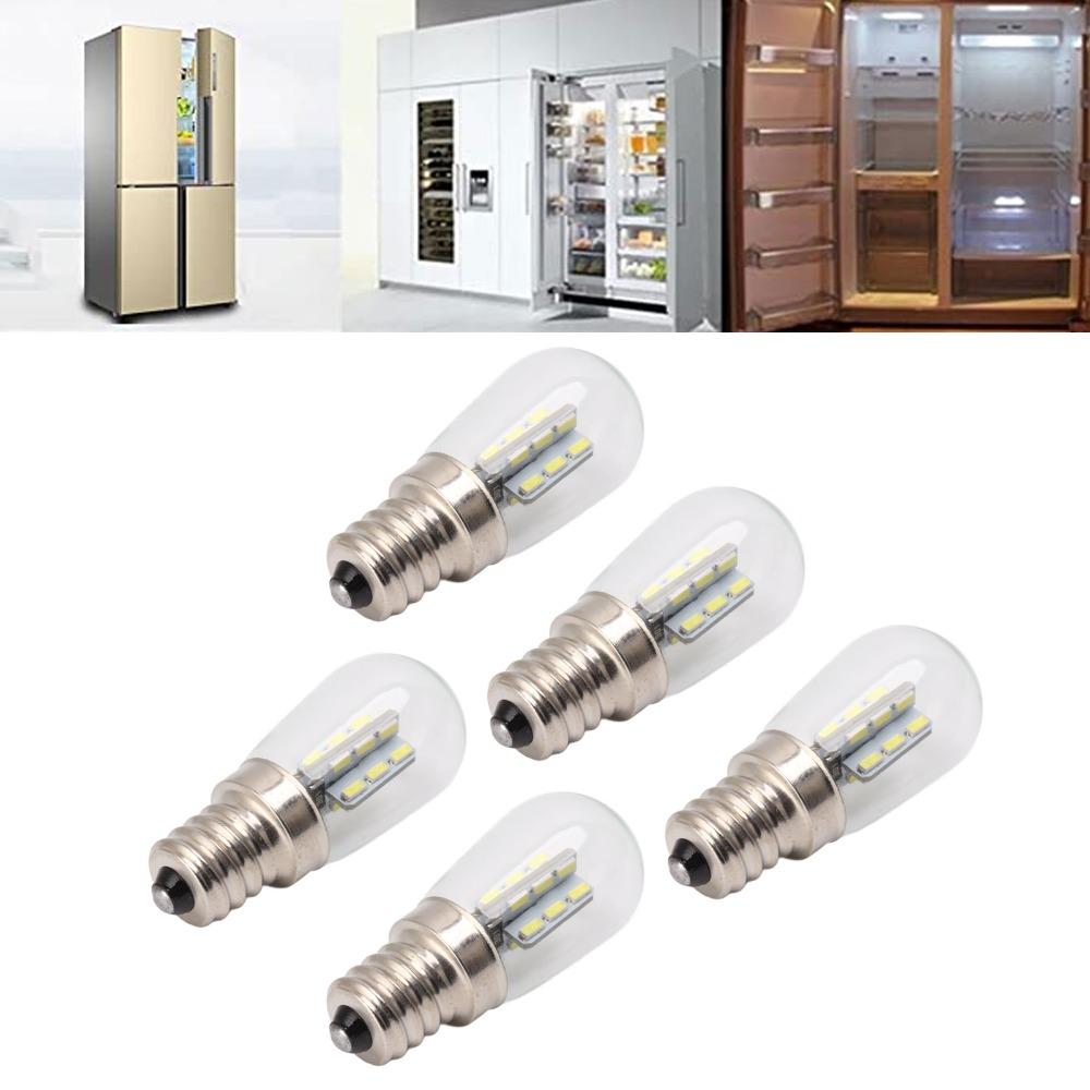 5 Pack E12 Refrigerator Light Bulbs 220V LED Mini Refrigerator Lights Fridge Lamp Bulbs Freezer
