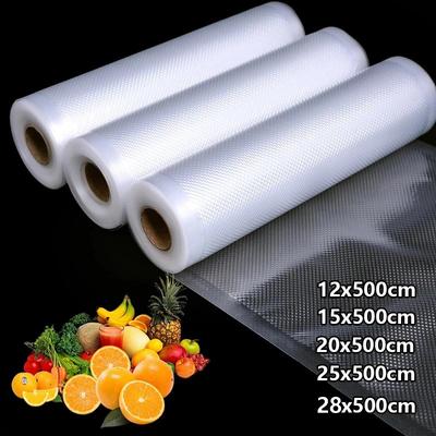 Lebensmittel Vakuumbeutel für Sous Vide Lagerung Verpackungsbeutel für Vakuumiergerät Fleisch Obst Gemüse 500cm/Rollen