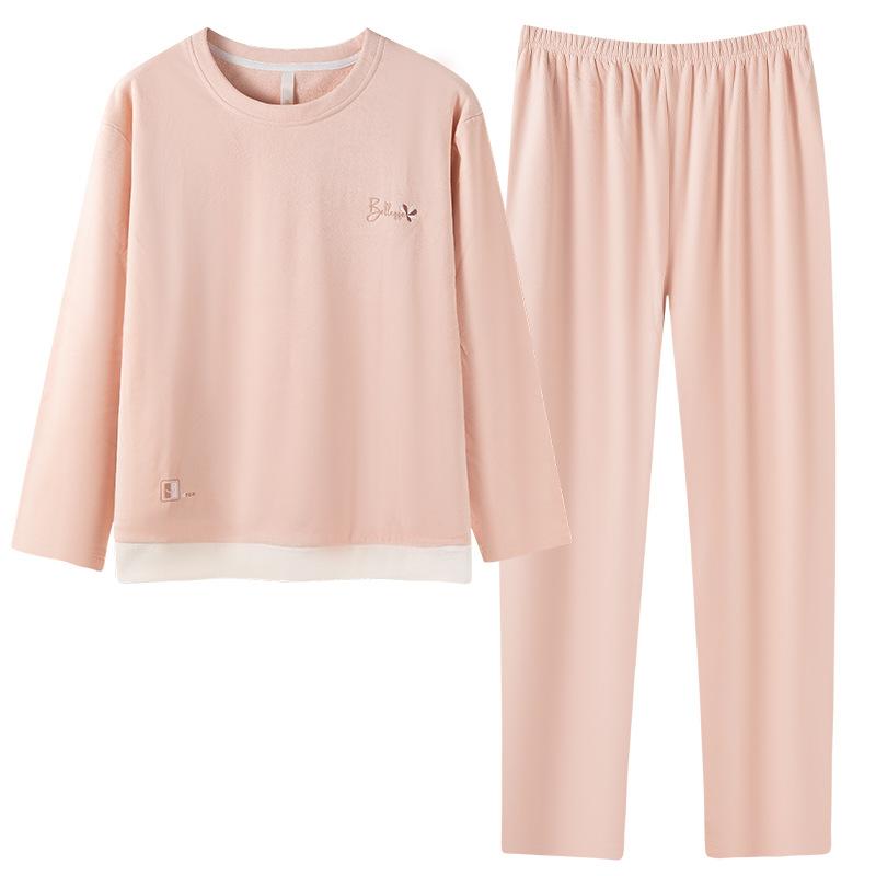 Pajamas Women Autumn And Winter Thin Velvet Island Velvet Warm Winter Thickened Coral Velvet Simple Can Be Worn Outside Loungewear