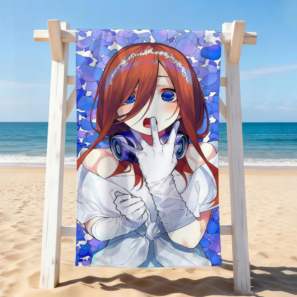 Miku Nakano anime Towel Drying Bath Towel Applicable To Light Swimming Camping Yoga Beach Out