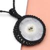 Silver Solar Drusy Gemstone Gift For Friend's Macrame Jewelry Pendant