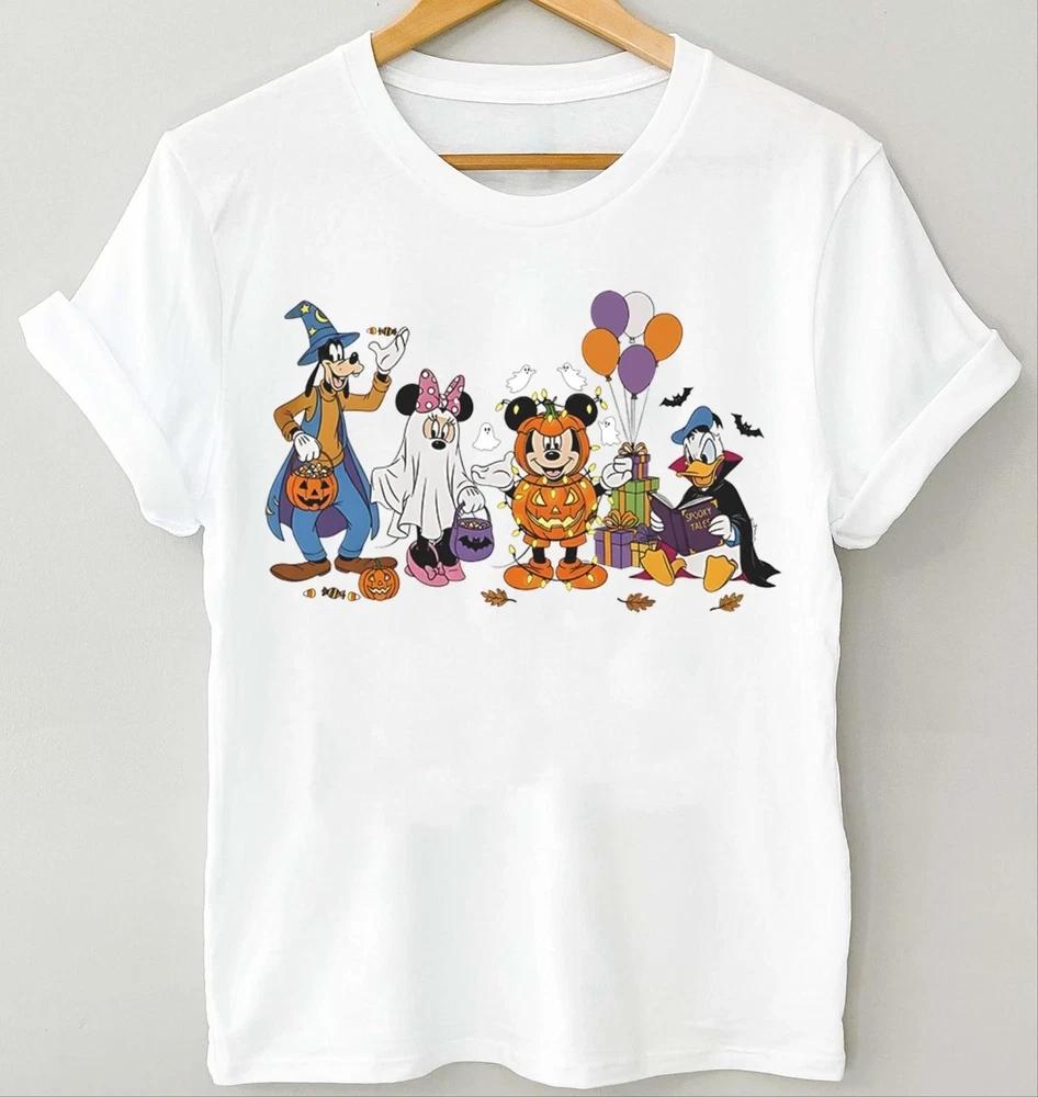 Mickey And Friends Halloween Spooky Vibes White Tshirt S