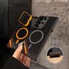 Luxury Magnetic Metal Lens Stand Translunt Case For Galaxy Samsung S25 S24 S23 Ultra Plus FE For Magsafe Wireless Charge Cover