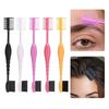 Double Headed Edge Control Brush Foldable Hair Dye Applicator Brush Eyebrow Brush Comb  Home Use