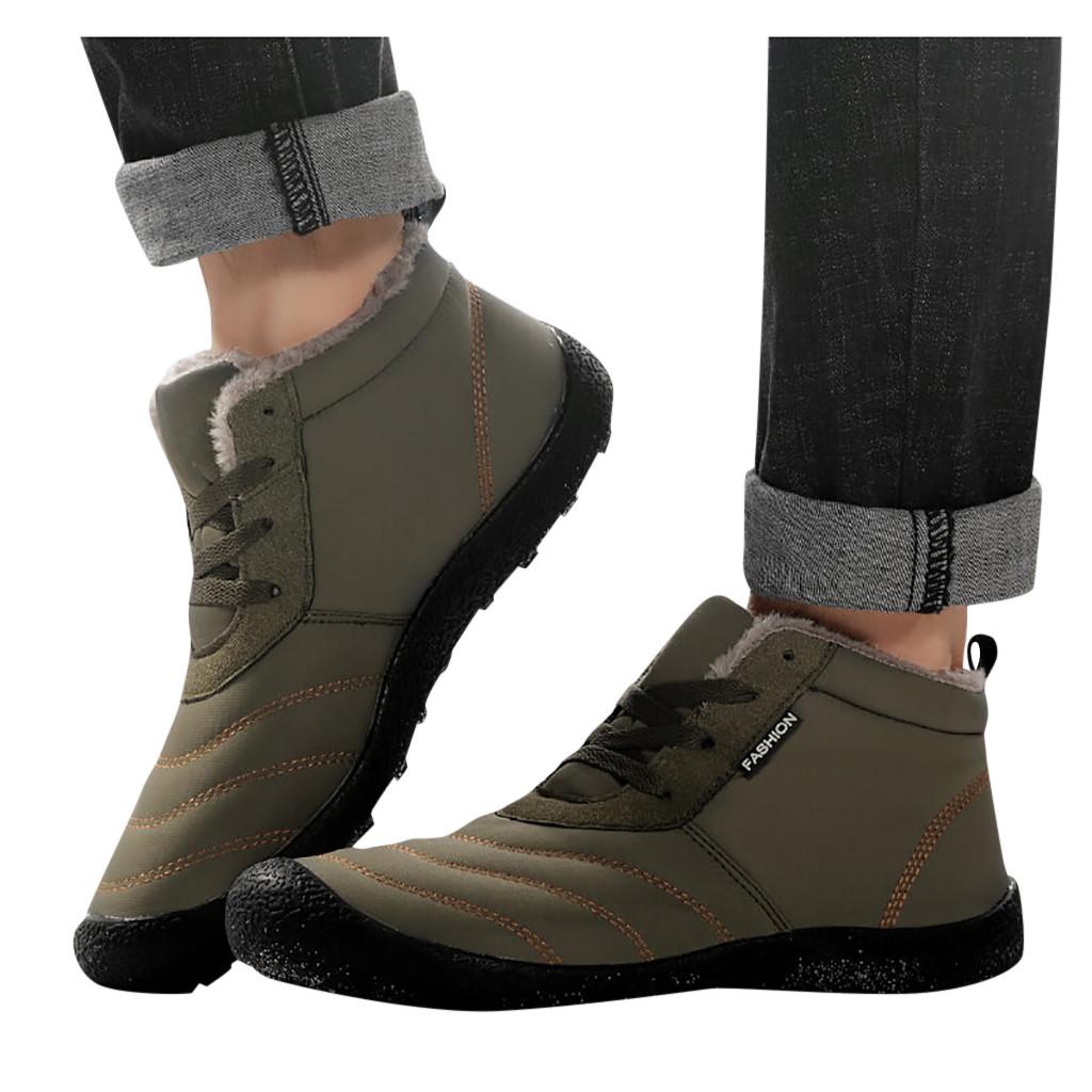 Fashion Men's Plus Velvet Warm Outdoor Sports Shoes Waterproof Snow Cotton Boots