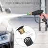 High Pressure Washer Gun Car Washer Gun with 5 Nozzles and M 22 Brass Coupler Car Wash Machine Cleaning Water Gun Car Water Gun