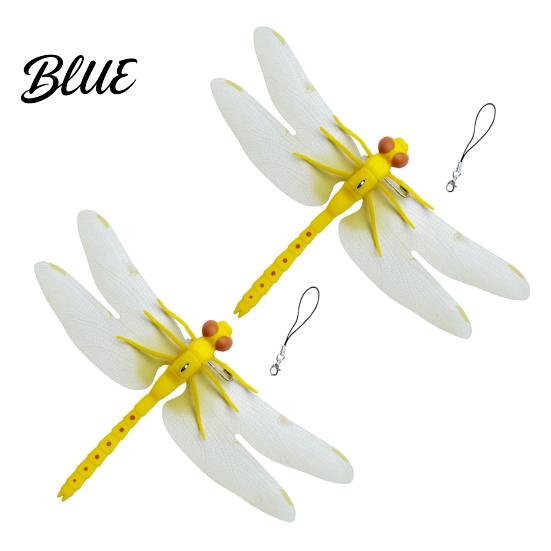 Dragonfly Garden Art Accessory 3D Simulation Outdoor Fake with Keychain Artificial Decoration Insect Model for Yard Courtyard Patio Flower Beds