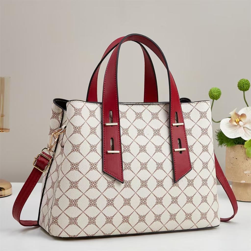 Fashion handbag new contrasting color design women's bag casual shoulder bag large capacity messenger bag