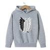 Attack Titan Aufdruck Jungen und Mädchen Frühling und Herbst Kapuzenpullover