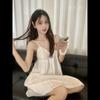 ins pure desire wind pure cotton white suspender skirt pajamas women's summer new pajamas white moonlight home dress women