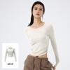 Bo Jue Damen Slim Fit Langarm Yoga Top