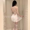 Erotic Underwear, Pure Sensual and sexy nightdress, Hot and beautiful back Tie, Mesh, see-through, Seductive uniform pajamas 1168