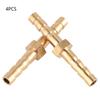 4 Pcs 44mm Brass Fitting Hose Barb Tail Reducer Reducing Plug Connector