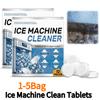1-5Bag Ice Machine Cleaner Descaler Easy-to-Use Clean Tablets Nickel Safe Scale Remover for Countertop Deep Cleaning Remove Odor