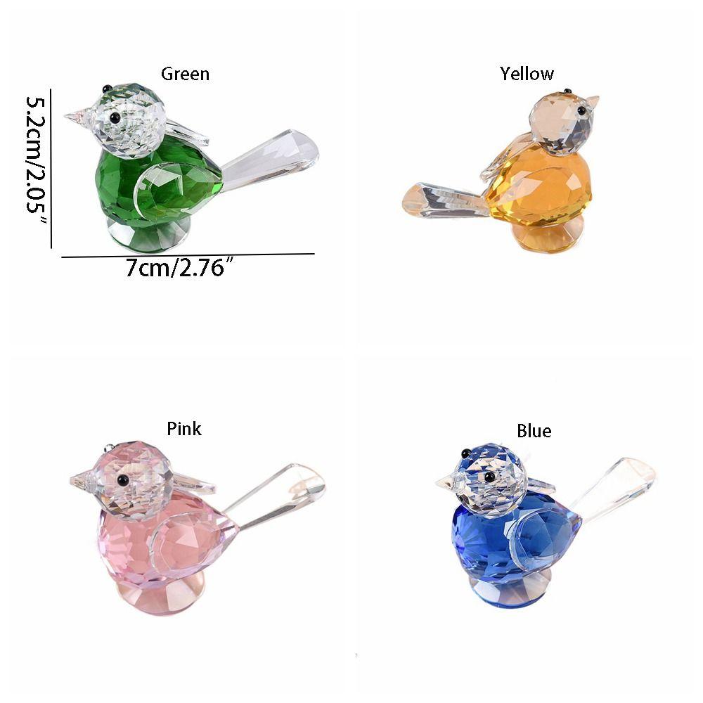 Cute Crystal Bird Ornaments Exquisite Simulation Bird Ornaments Creative Bird Figurines  Office