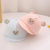 Cute Bear Baby Baseball Cap Breathable Soft Cotton Newborn Boys Girls Peaked Cap Cartoon Casual Travel Infant Sun Hats