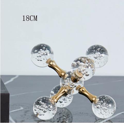 Modern Geometric High-end Minimalist Molecular Ornaments Home Decor Model Room Tea Table Wine Cabinet Desk Figurines Decoration