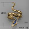Creative Serpentine Sapphire Blue Zircon Unisex Ring, Ring Jewelry