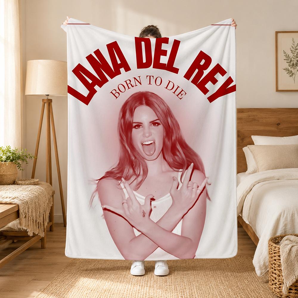 Lana Del Rey Singer Throw 240G Flannel Blanket, Suitable For Sofas, Beds, Offices, Exquisite Gift Blankets