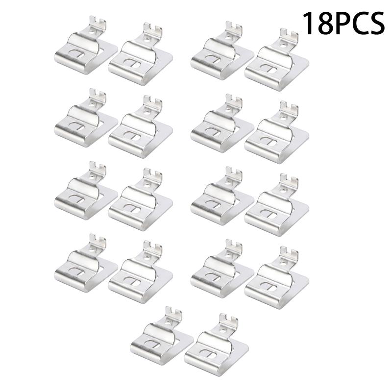 6/12/18Pcs Replacement Belt Clip Hook Manganese Steel Drill Tool Clips Hook Kit With Screws Hang Buckle