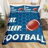 Ice Hockey Duvet Cover Hockey Sports Event Comforter Cover For Boys Girls Eat Sleep Hockey Winter Sports Hobby Bedding Set