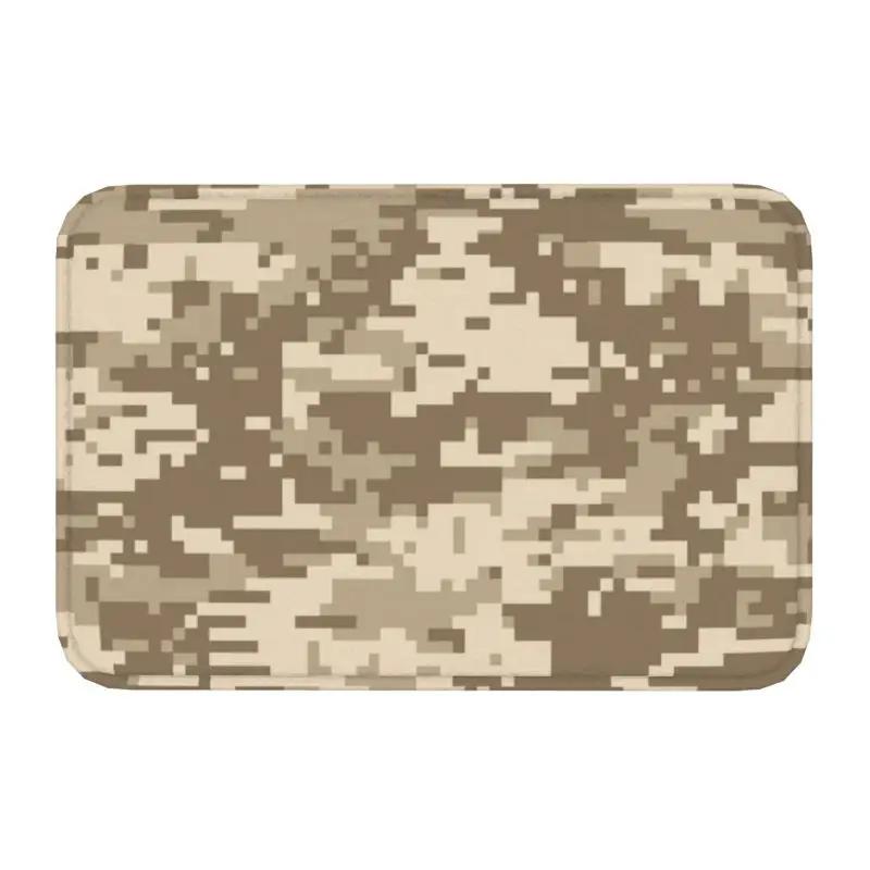 Tappetino d'ingresso per porta anteriore, tappeto per pavimenti, tappeto da esterno per bagno, cucina, tappeto per garage, motivo mimetico militare, esercito