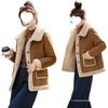 Women's 2025 Autumn/Winter Shearling Double-Sided Plush Fur Coat: Thick Deer Suede Cotton-Padded Jacket.
