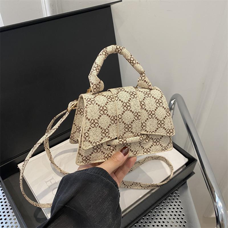 Stylish Mini Square Bag For Women With Unique Print And Trendy Street Style Design хаки