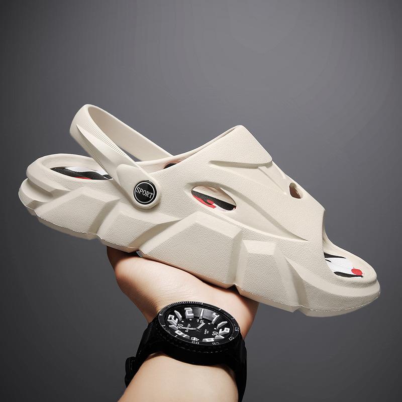 Slippers Summer Wear Sports Beach Shoes Couple New Home Non-slip One-word Drag Outdoor Casual Men's Sandals