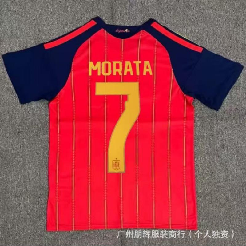 Spain National Team Home Soccer Jersey 2026 Custom Name 19 Yamal Short Sleeve Cycling Men Women