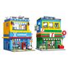 1263+PCS Street Scene Convenience Store MOC Building Blocks Small Particle DIY Model STEM Educational Toy Kids Birthday Gift