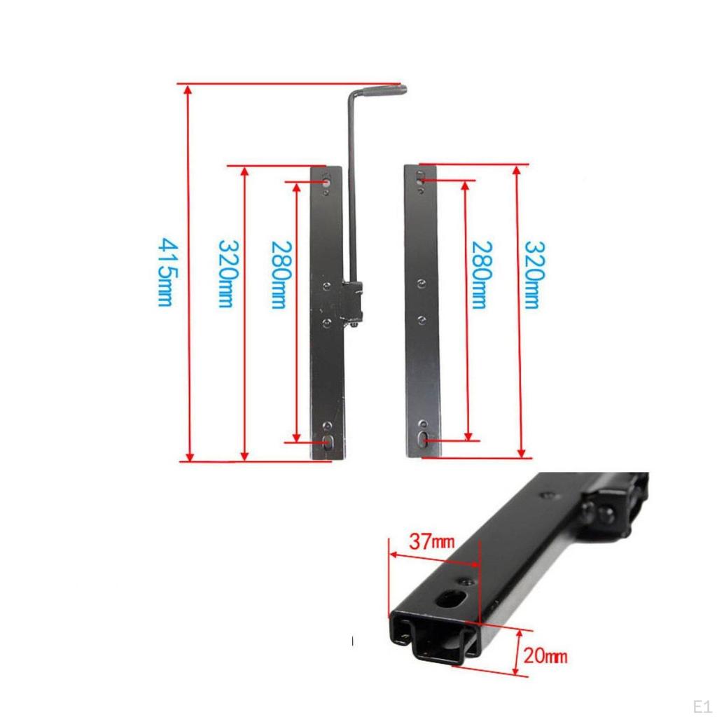 Single Lock Seat Slider Heavy Duty Adjustable Rail Kit