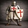 Templar Knight Full Armor Set with Shield Medieval Crusader Steel Costume