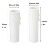 6/12/24pcs Pack White Teardrop E12 E14 Candle Socket Cover, Plastic Drip Sleeves Light Base Holder for Crystal Chandelier