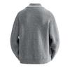 Men's Stand Collar Knitted Cardigan Sweater - Winter Trend, Loose Fit, Solid Color, Zipper Closure