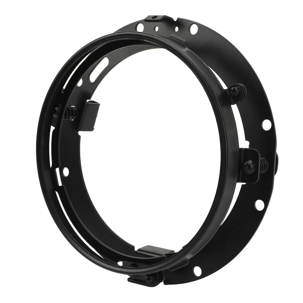 2pcs Headlight Retaining Rings for Wrangler JK 2007 to 2018 7" Round Headlight Ring Headlamp Mounting Bracket Retention Bezel Ring