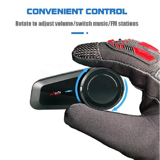 Maxto M2 Motorcycle Helmet Bluetooth Headset Intercom 6 Riders 1000M FM MP3 Helmet Casco Interphones Waterproof IP67 BT5.0