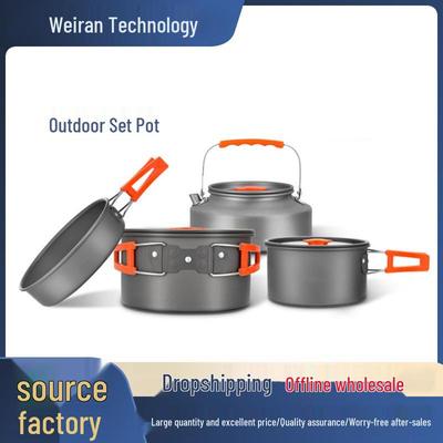 Tragbares Outdoor-Camping-Kochgeschirr-Set: Faltbare Töpfe und Kessel aus Aluminiumlegierung
