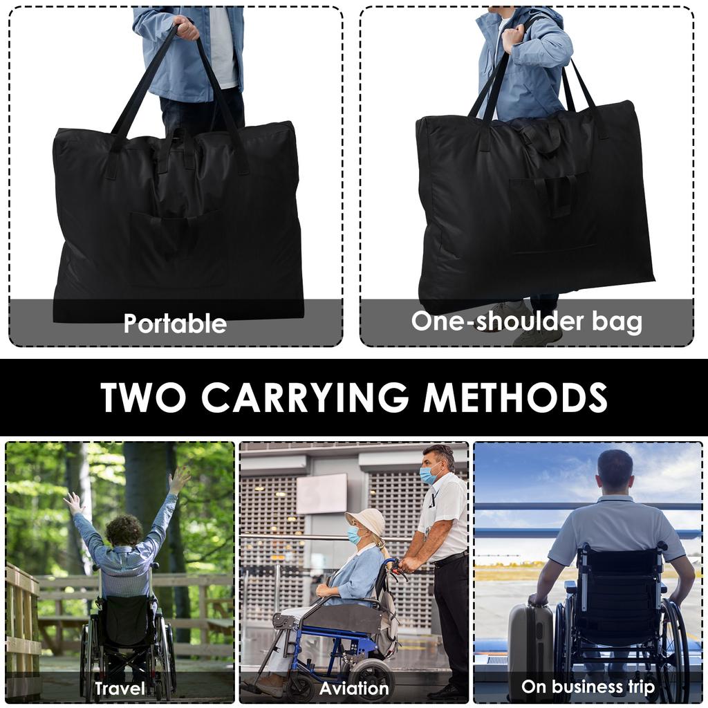 Rollator Travel Bag Folding Waterproof Wheelchairs Storage Bag Oxford Cloth Duffel Portable Outdoor Walker Travel Bag