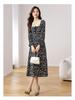 French Retro Fairy-Inspired Slim-Fit Floral Midi Dress for Women