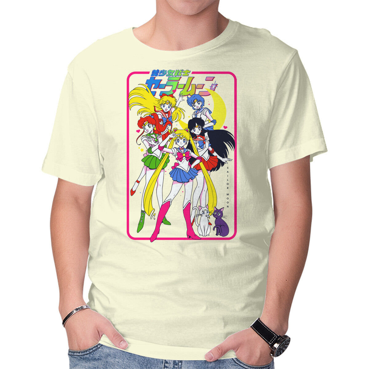 Unisex Crew Neck T-Shirt The Moon Girls Graphic Short Sleeve Casual Tee S