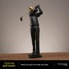 Schwarz Modern Abstrakt Harz Radfahrer Radfahrer Ornamente Statue Athlet Figur Tennis Kunst Büro Zimmer Miniatur Dekoration