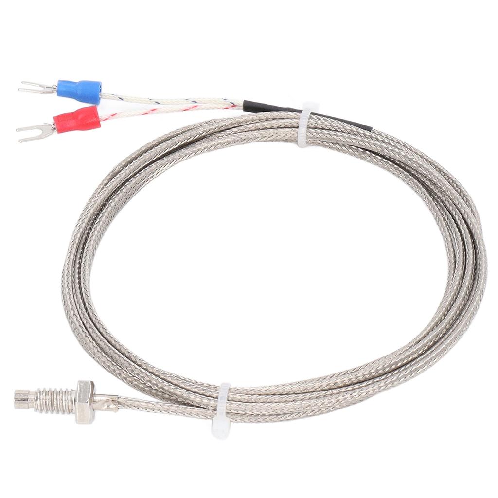 BERM K Type Screw Thermocouple Temperature Sensor Detector Gauge M6 Screw Thread 2 Wire Probe